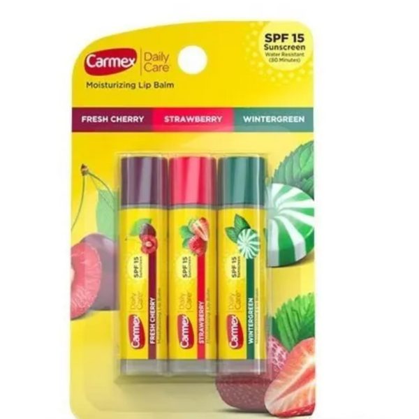 PACK 3 CARMEX BALSAMO LABIAL CON SABORES